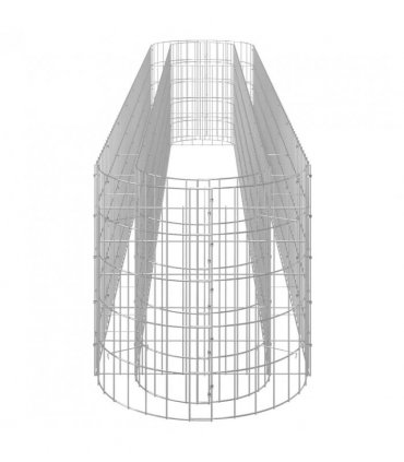 vidaXL Gabion Raised Bed Galvanised Iron 330x50x50 cm — Size: 330 x 50 x 50 cm