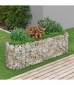 vidaXL Gabion Raised Bed Galvanised Iron 190x50x50 cm — Size: 190 x 50 x 50 cm