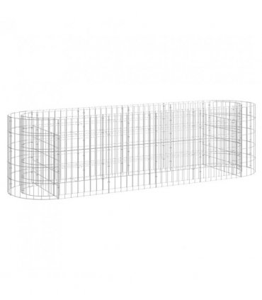 vidaXL Gabion Raised Bed Galvanised Iron 190x50x50 cm — Size: 190 x 50 x 50 cm