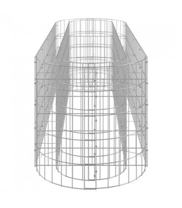 vidaXL Gabion Raised Bed Galvanised Iron 190x50x50 cm — Size: 190 x 50 x 50 cm