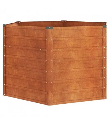 vidaXL Garden Raised Bed Rusty 129x129x77 cm Corten Steel — Size: 129 x 129 x 77 cm