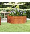 vidaXL Garden Raised Bed Rusty 129x129x45 cm Corten Steel — Size: 129 x 129 x 45 cm
