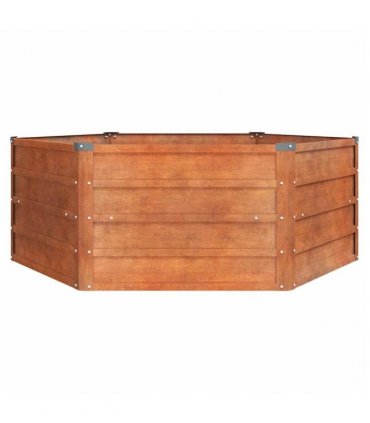 vidaXL Garden Raised Bed Rusty 129x129x45 cm Corten Steel — Size: 129 x 129 x 45 cm