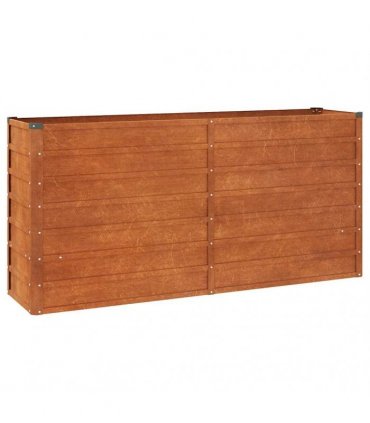 vidaXL Garden Raised Bed Rusty 160x40x77 cm Corten Steel — Size: 160 x 40 x 77 cm