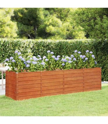 vidaXL Garden Raised Bed Rusty 320x80x77 cm Corten Steel — Size: 320 x 80 x 77 cm