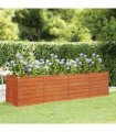 vidaXL Garden Raised Bed Rusty 320x80x77 cm Corten Steel — Size: 320 x 80 x 77 cm