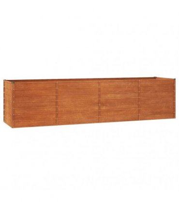 vidaXL Garden Raised Bed Rusty 320x80x77 cm Corten Steel — Size: 320 x 80 x 77 cm