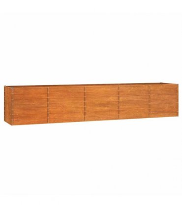 vidaXL Garden Raised Bed Rusty 400x80x77 cm Corten Steel — Size: 400 x 80 x 77 cm
