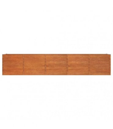 vidaXL Garden Raised Bed Rusty 400x80x77 cm Corten Steel — Size: 400 x 80 x 77 cm