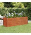 vidaXL Garden Raised Bed Rusty 240x80x77 cm Corten Steel — Size: 240 x 80 x 77 cm