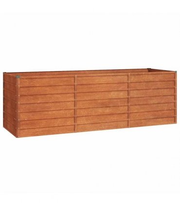 vidaXL Garden Raised Bed Rusty 240x80x77 cm Corten Steel — Size: 240 x 80 x 77 cm
