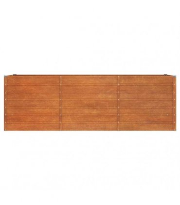 vidaXL Garden Raised Bed Rusty 240x80x77 cm Corten Steel — Size: 240 x 80 x 77 cm