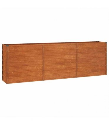 vidaXL Garden Raised Bed | Rusty | Corten steel | Large | Durable — Size: 240 x 40 x 77 cm