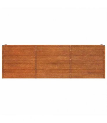 vidaXL Garden Raised Bed | Rusty | Corten steel | Large | Durable — Size: 240 x 40 x 77 cm