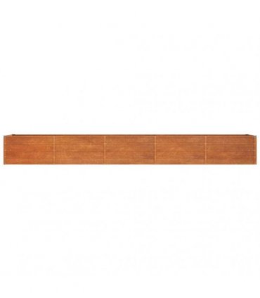 vidaXL Garden Raised Bed | Rusty | Corten steel | 400 x 80 x 45 cm large