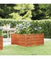 vidaXL Garden Raised Bed | Rusty | Corten Steel | Medium | Durable — Size: 100 x 100 x 45 cm