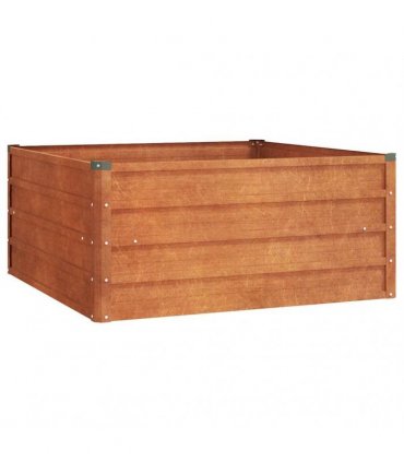 vidaXL Garden Raised Bed | Rusty | Corten Steel | Medium | Durable — Size: 100 x 100 x 45 cm