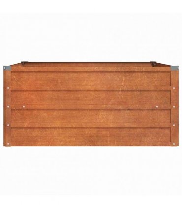 vidaXL Garden Raised Bed | Rusty | Corten Steel | Medium | Durable — Size: 100 x 100 x 45 cm