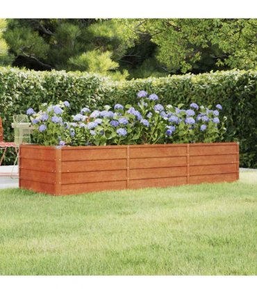 vidaXL Garden Raised Bed Rusty 240x80x45 cm Corten Steel — Size: 240 x 80 x 45 cm