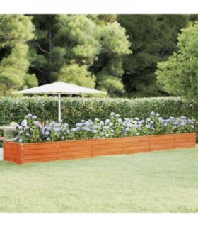 vidaXL Garden Raised Bed Rusty 600x80x45 cm Corten Steel — Size: 600 x 80 x 45 cm