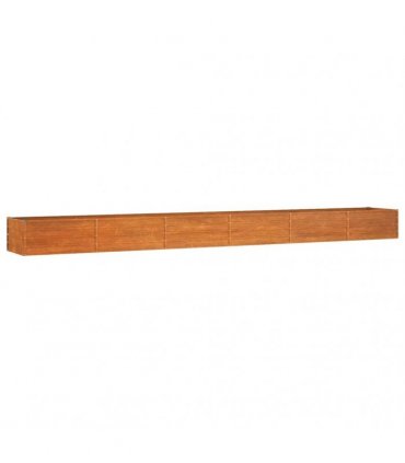 vidaXL Garden Raised Bed Rusty 600x80x45 cm Corten Steel — Size: 600 x 80 x 45 cm