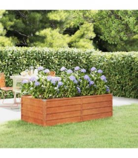 vidaXL Garden Raised Bed Rusty 160x80x45 cm Corten Steel — Size: 160 x 80 x 45 cm