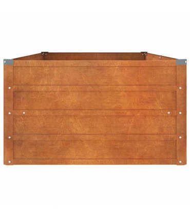 vidaXL Garden Raised Bed Rusty 160x80x45 cm Corten Steel — Size: 160 x 80 x 45 cm