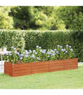 vidaXL Garden Raised Bed Rusty 320x80x45 cm Corten Steel — Size: 320 x 80 x 45 cm