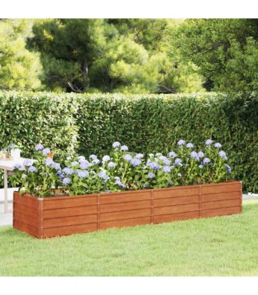 vidaXL Garden Raised Bed Rusty 320x80x45 cm Corten Steel — Size: 320 x 80 x 45 cm