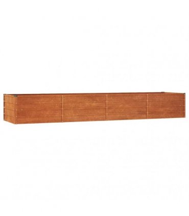 vidaXL Garden Raised Bed Rusty 320x80x45 cm Corten Steel — Size: 320 x 80 x 45 cm