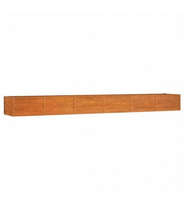 vidaXL Garden Raised Bed Rusty 480x80x45 cm Corten Steel — Size: 480 x 80 x 45 cm