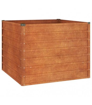 vidaXL Garden Raised Bed | Rusty | Corten Steel | Large | Garden Raised Bed — Size: 100 x 100 x 77 cm