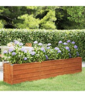 vidaXL Garden Raised Bed | Rusty | Corten steel | 240 cm x 40 cm x 45 cm — Size: 240 x 40 x 45 cm
