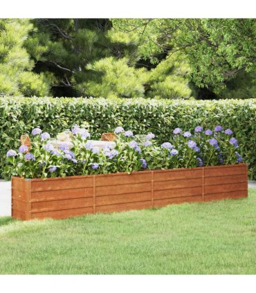 vidaXL Garden Raised Bed | Rusty | Corten steel | 320 x 40 x 45 cm | Durable