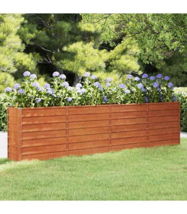 vidaXL Garden Raised Bed Rusty 320x40x77 cm Corten Steel — Size: 320 x 40 x 77 cm
