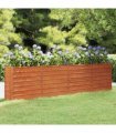 vidaXL Garden Raised Bed Rusty 320x40x77 cm Corten Steel — Size: 320 x 40 x 77 cm