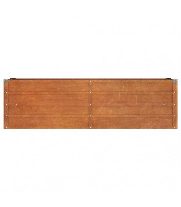 vidaXL Garden Raised Bed | Rusty | Corten steel | Large | Decorative Inlays — Size: 160 x 40 x 45 cm
