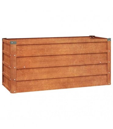 vidaXL Garden Raised Bed Rusty 100x40x45 cm Corten Steel — Size: 100 x 40 x 45 cm