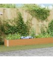 vidaXL Garden Raised Bed Light Brown 775 x 50 x 36 cm Galvanised Steel