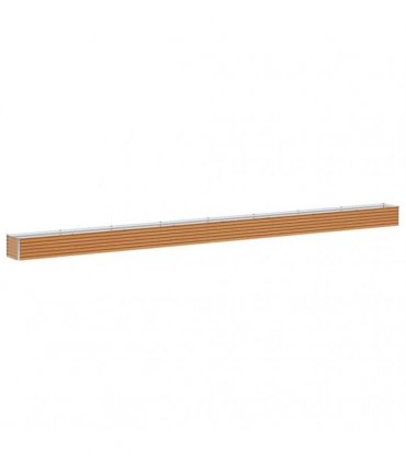 vidaXL Garden Raised Bed Light Brown 775 x 50 x 36 cm Galvanised Steel