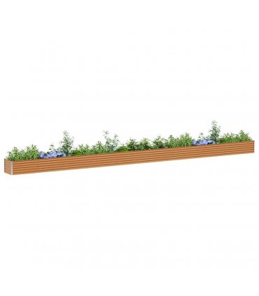 vidaXL Garden Raised Bed Light Brown 775 x 50 x 36 cm Galvanised Steel