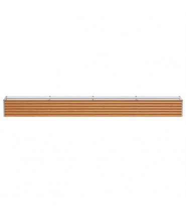 vidaXL Garden Raised Bed Light Brown 390 x 50 x 36 cm Galvanised Steel