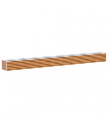 vidaXL Garden Raised Bed Light Brown 485 x 50 x 36 cm Galvanised Steel