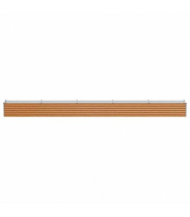 vidaXL Garden Raised Bed Light Brown 485 x 50 x 36 cm Galvanised Steel