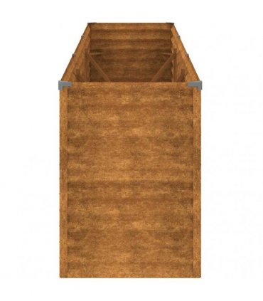 vidaXL Garden Raised Bed 291x50x69 cm Corten Steel — Size: 291 x 50 x 69 cm