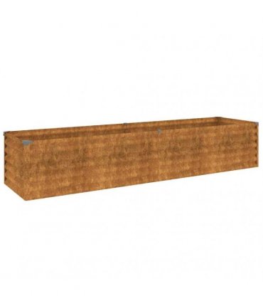 vidaXL Garden Raised Bed 194x50x36 cm Corten Steel — Size: 194 x 50 x 36 cm
