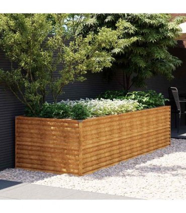 vidaXL Garden Raised Bed 290x100x69 cm Corten Steel — Size: 290 x 100 x 69 cm