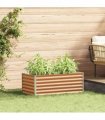 vidaXL Garden Raised Bed Light Brown 98 x 50 x 36 cm Galvanised Steel