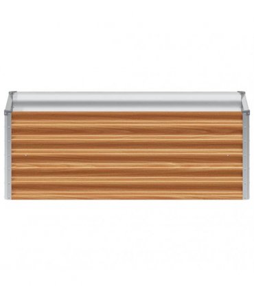 vidaXL Garden Raised Bed Light Brown 98 x 50 x 36 cm Galvanised Steel