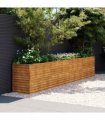 vidaXL Garden Raised Bed 385x50x69 cm Corten Steel — Size: 385 x 50 x 69 cm